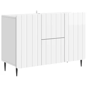    Széf fiókkal Magasfényű Fehér 89 x 34,5 x 62 cm Szerelt Fa