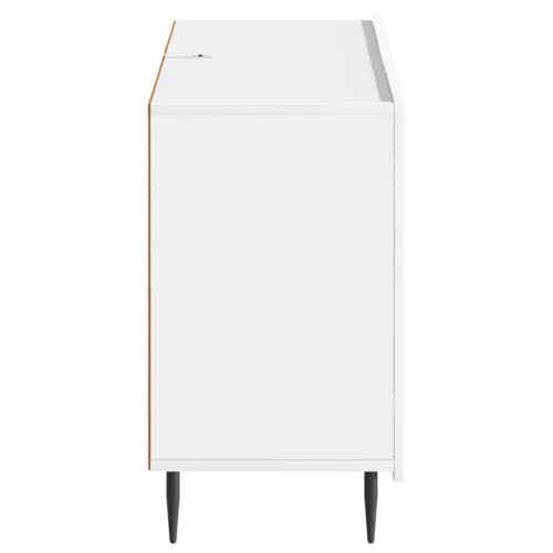  Széf fiókkal Magasfényű Fehér 89 x 34,5 x 62 cm Szerelt Fa