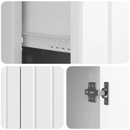  Széf fiókkal Magasfényű Fehér 89 x 34,5 x 62 cm Szerelt Fa