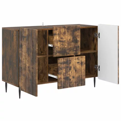  Széf fiókkal Füstös Tölgy 89 x 34,5 x 62 cm Szerelt Fa