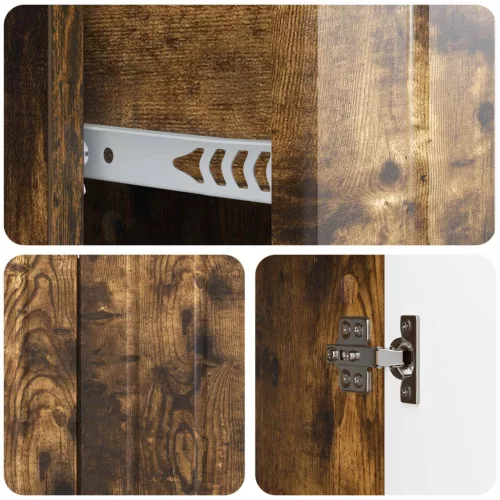  Széf fiókkal Füstös Tölgy 89 x 34,5 x 62 cm Szerelt Fa