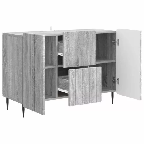  Széf fiókkal Szürke Sonoma 89 x 34,5 x 62 cm Szerelt Fa