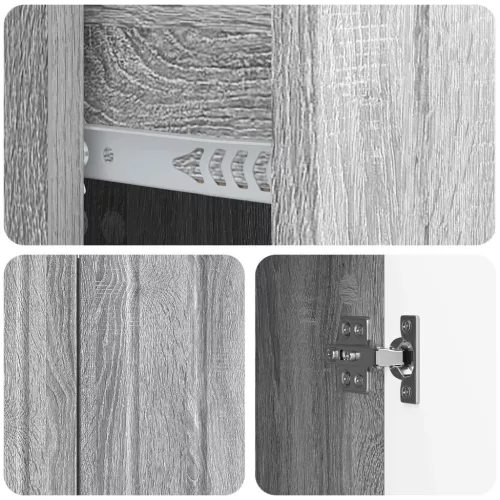  Széf fiókkal Szürke Sonoma 89 x 34,5 x 62 cm Szerelt Fa