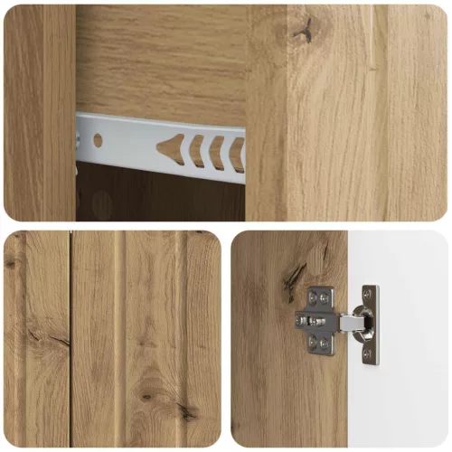  Széf fiókkal Kézműves Tölgy 89 x 34,5 x 62 cm Szerelt Fa