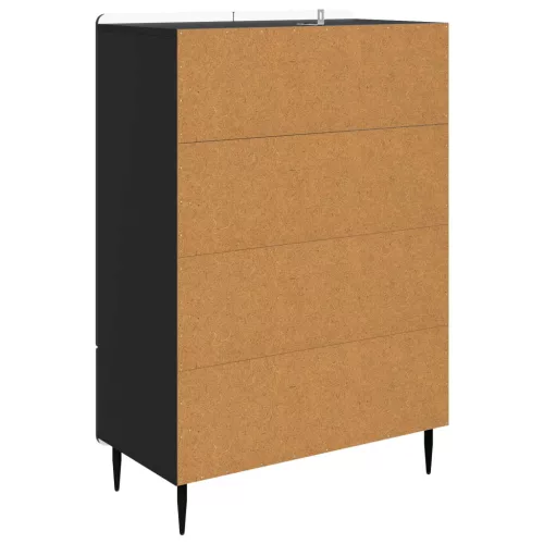  Széf fiókkal Fekete 66 x 34,5 x 97 cm Szerelt Fa