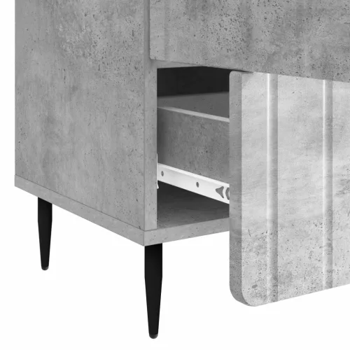  Széf fiókkal Betonszürke 66 x 34,5 x 97 cm Szerelt Fa