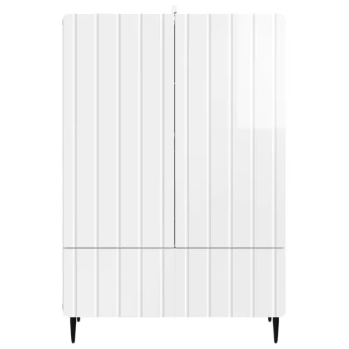  Széf fiókkal Magasfényű Fehér 66 x 34,5 x 97 cm Szerelt Fa