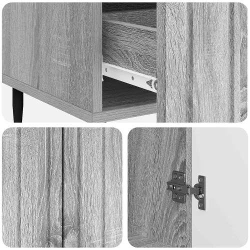  Széf fiókkal Szürke Sonoma 66 x 34,5 x 97 cm Szerelt Fa