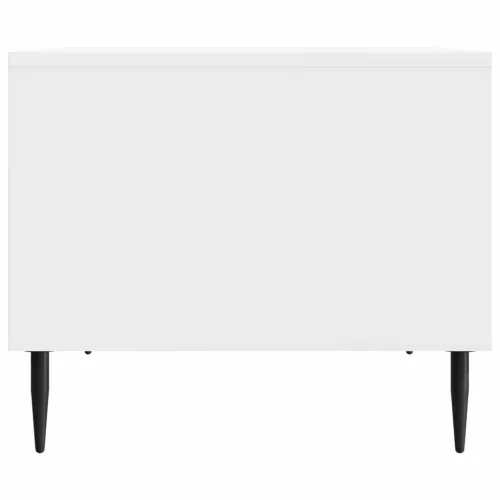  Dohányzóasztal Magasfényű Fehér 90 x 50 x 40 cm Szerelt Fa