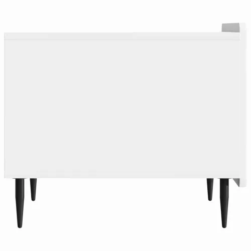  Dohányzóasztal Magasfényű Fehér 49 x 50 x 42 cm Szerelt Fa