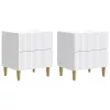  Éjjeliszekrény fiókkal 2 pcs Fehér 43 x 34,5 x 48 cm Szerelt Fa