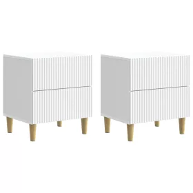    Éjjeliszekrény fiókkal 2 pcs Fehér 43 x 34,5 x 48 cm Szerelt Fa