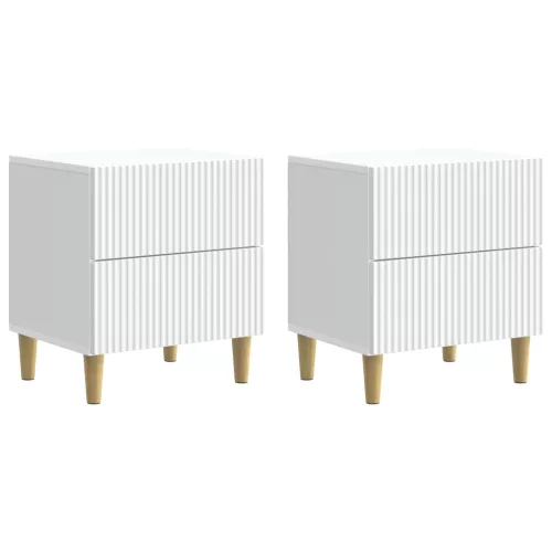  Éjjeliszekrény fiókkal 2 pcs Fehér 43 x 34,5 x 48 cm Szerelt Fa