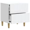  Éjjeliszekrény fiókkal 2 pcs Fehér 43 x 34,5 x 48 cm Szerelt Fa