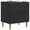  Éjjeliszekrény 2 pcs Fekete 43 x 34,5 x 48 cm Szerelt Fa