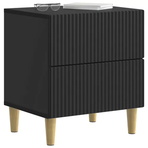  Éjjeliszekrény 2 pcs Fekete 43 x 34,5 x 48 cm Szerelt Fa