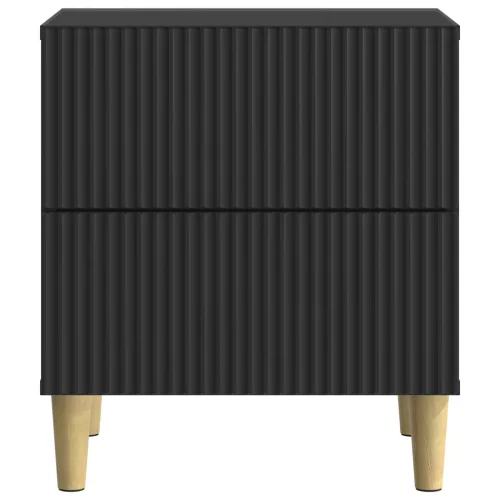  Éjjeliszekrény 2 pcs Fekete 43 x 34,5 x 48 cm Szerelt Fa