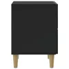  Éjjeliszekrény 2 pcs Fekete 43 x 34,5 x 48 cm Szerelt Fa