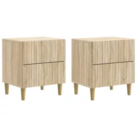    Éjjeliszekrény 2 pcs Sonoma Tölgy 43 x 34,5 x 48 cm Szerelt Fa