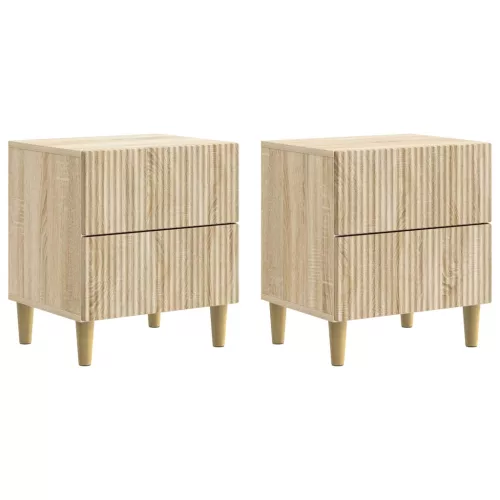  Éjjeliszekrény 2 pcs Sonoma Tölgy 43 x 34,5 x 48 cm Szerelt Fa