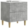 Éjjeliszekrény 2 pcs Betonszürke 43 x 34,5 x 48 cm Szerelt Fa
