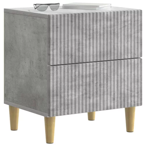  Éjjeliszekrény 2 pcs Betonszürke 43 x 34,5 x 48 cm Szerelt Fa