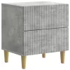  Éjjeliszekrény 2 pcs Betonszürke 43 x 34,5 x 48 cm Szerelt Fa