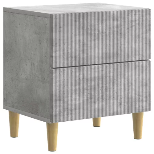  Éjjeliszekrény 2 pcs Betonszürke 43 x 34,5 x 48 cm Szerelt Fa