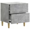  Éjjeliszekrény 2 pcs Betonszürke 43 x 34,5 x 48 cm Szerelt Fa