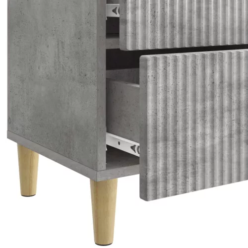  Éjjeliszekrény 2 pcs Betonszürke 43 x 34,5 x 48 cm Szerelt Fa