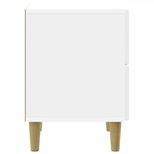  Éjjeliszekrény Magasfényű Fehér 43 x 34,5 x 48 cm Szerelt Fa