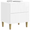  Éjjeliszekrény fiókkal 2 pcs Magasfényű Fehér 43 x 34,5 x 48 cm