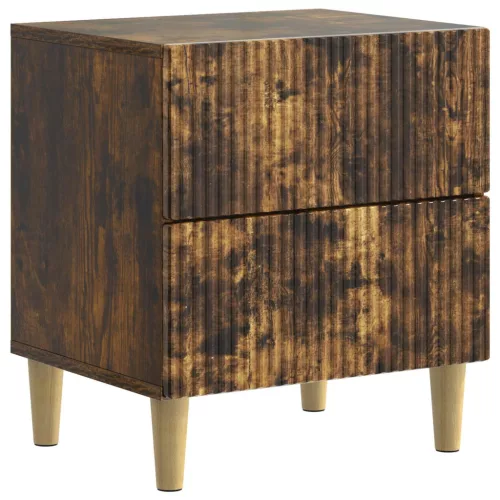  Éjjeliszekrény 2 pcs Füstös Tölgy 43 x 34,5 x 48 cm Szerelt Fa
