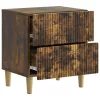  Éjjeliszekrény 2 pcs Füstös Tölgy 43 x 34,5 x 48 cm Szerelt Fa