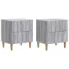  Éjjeliszekrény 2 pcs Szürke Sonoma 43 x 34,5 x 48 cm Szerelt Fa