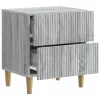  Éjjeliszekrény 2 pcs Szürke Sonoma 43 x 34,5 x 48 cm Szerelt Fa