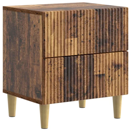  Éjjeliszekrény 2 pcs Antik Fa 43 x 34,5 x 48 cm Szerelt Fa