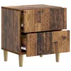  Éjjeliszekrény 2 pcs Antik Fa 43 x 34,5 x 48 cm Szerelt Fa