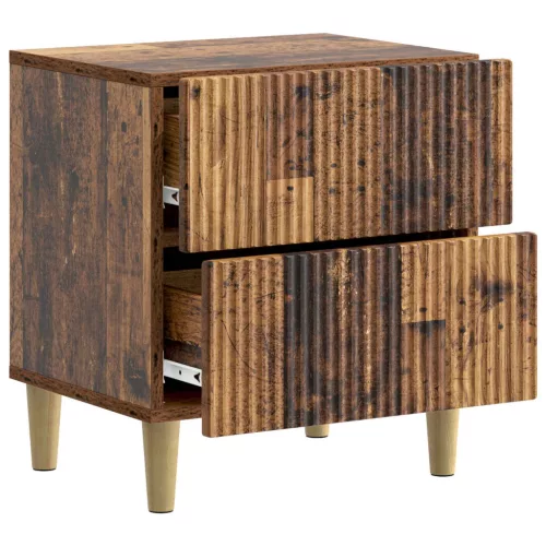  Éjjeliszekrény 2 pcs Antik Fa 43 x 34,5 x 48 cm Szerelt Fa