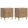  Éjjeliszekrény fiókkal 2 pcs Kézműves Tölgy 43 x 34,5 x 48 cm