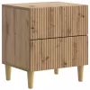  Éjjeliszekrény fiókkal 2 pcs Kézműves Tölgy 43 x 34,5 x 48 cm