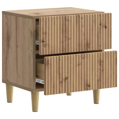  Éjjeliszekrény fiókkal 2 pcs Kézműves Tölgy 43 x 34,5 x 48 cm
