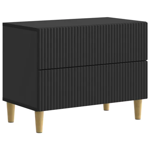  Éjjeliszekrény fiókkal Fekete 62 x 34,5 x 48 cm Szerelt Fa