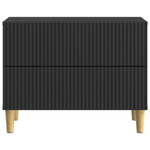  Éjjeliszekrény fiókkal Fekete 62 x 34,5 x 48 cm Szerelt Fa