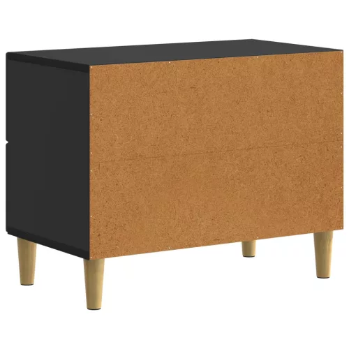  Éjjeliszekrény fiókkal Fekete 62 x 34,5 x 48 cm Szerelt Fa