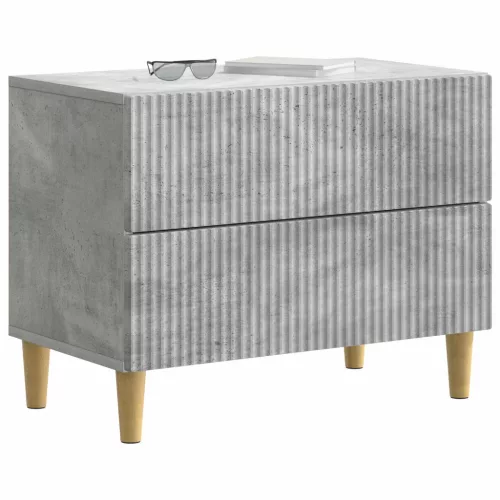  Éjjeliszekrény fiókkal Betonszürke 62 x 34,5 x 48 cm Szerelt Fa