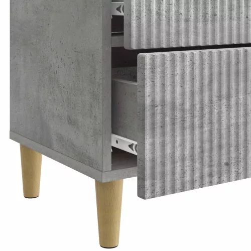  Éjjeliszekrény fiókkal Betonszürke 62 x 34,5 x 48 cm Szerelt Fa