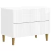  Éjjeliszekrény Magasfényű Fehér 62 x 34,5 x 48 cm Szerelt Fa