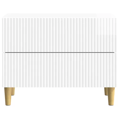  Éjjeliszekrény Magasfényű Fehér 62 x 34,5 x 48 cm Szerelt Fa