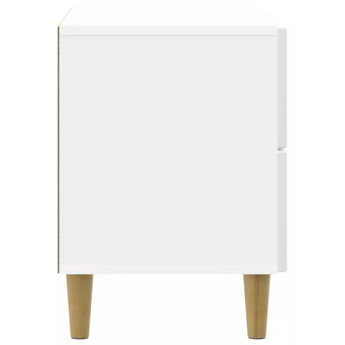  Éjjeliszekrény Magasfényű Fehér 62 x 34,5 x 48 cm Szerelt Fa